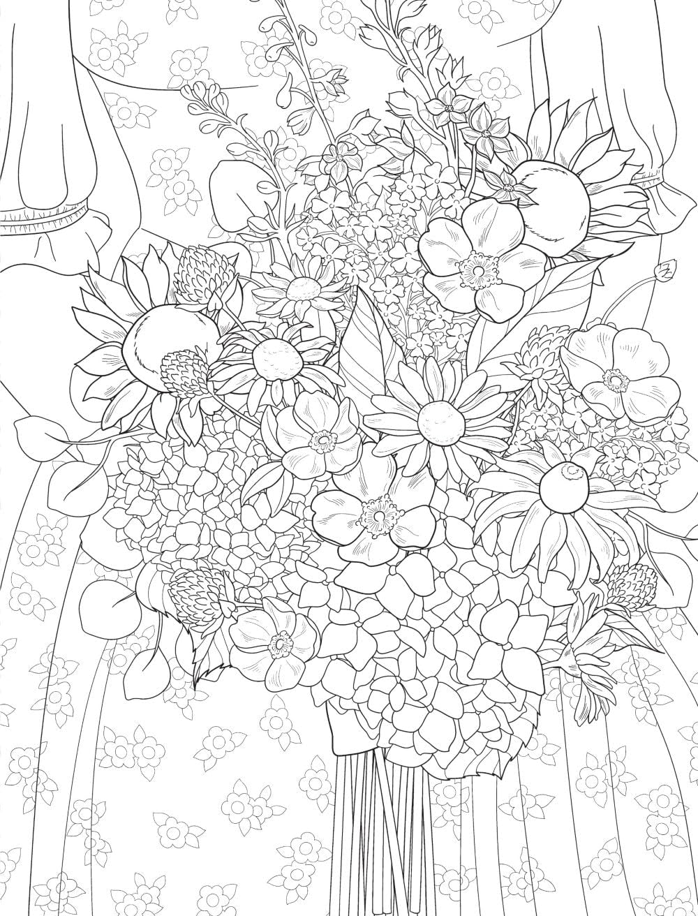 Beautiful Blooms Coloring Book by Mazurkiewicz. Jessica 9780486852768_5