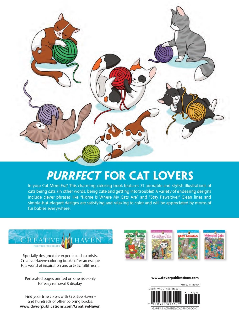 Creative Haven Cat Mom Coloring Book by Taylor. Jo 9780486853529_1