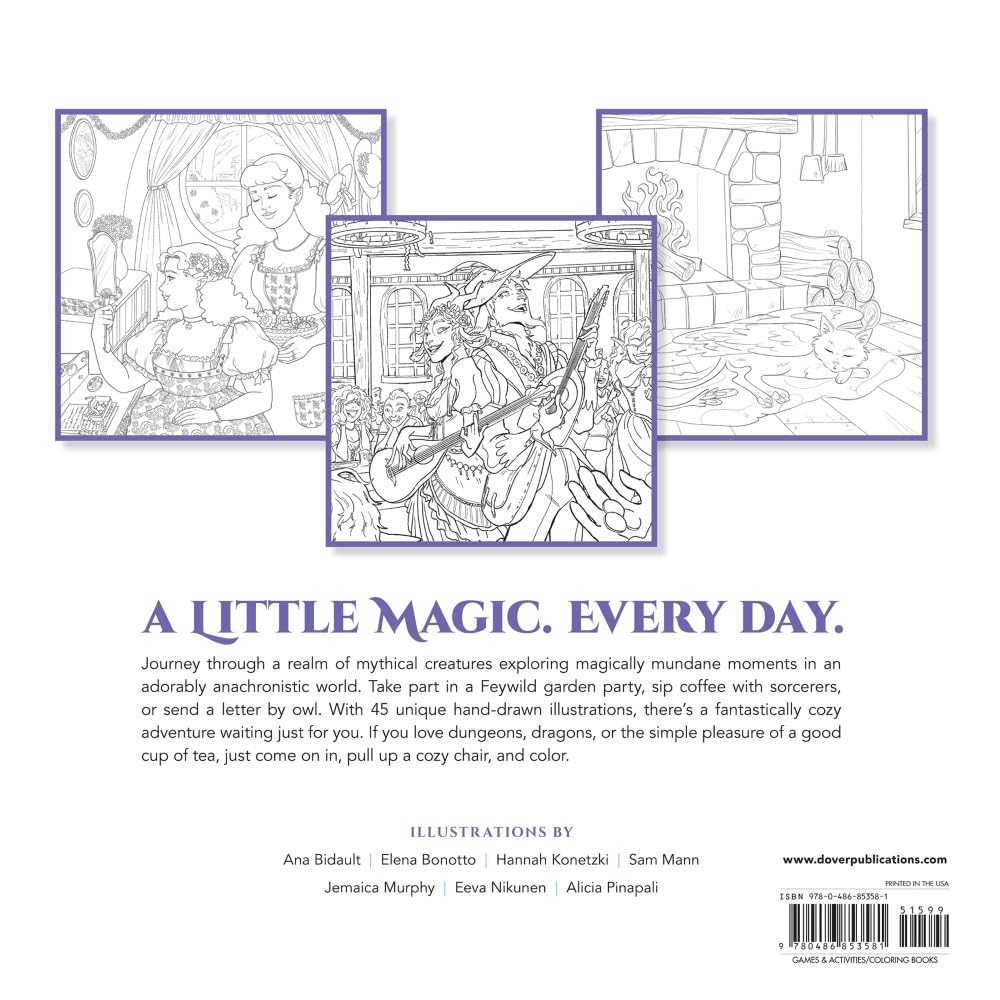 Everyday Magic: A Cozy Fantasy Coloring Book by Bidault. Ana 9780486853581_1