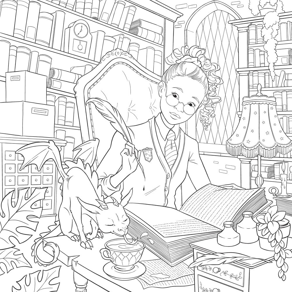 Everyday Magic: A Cozy Fantasy Coloring Book by Bidault. Ana 9780486853581_8