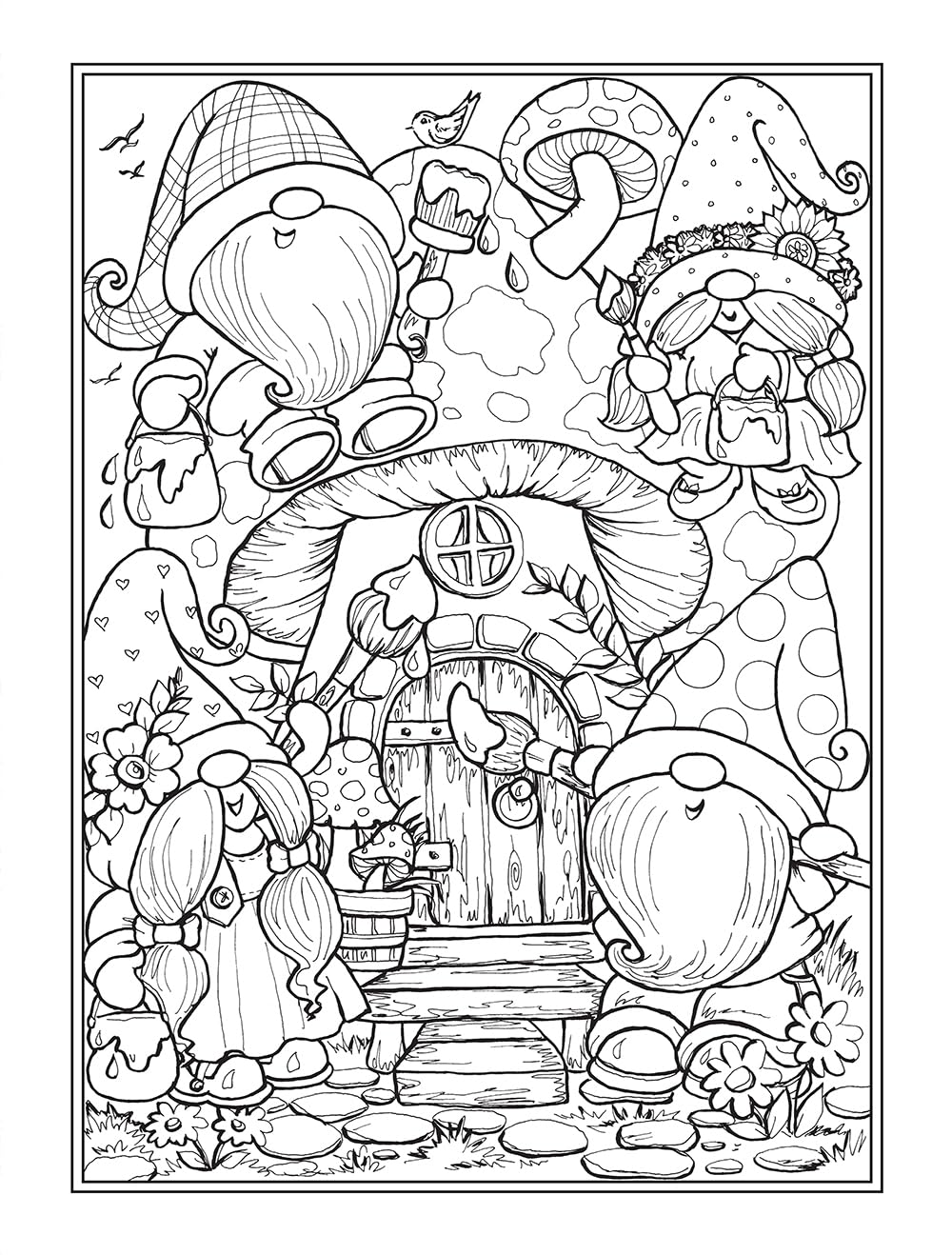 Gnomes At Home Coloring Book by Goodridge. Teresa 9780486854205_5
