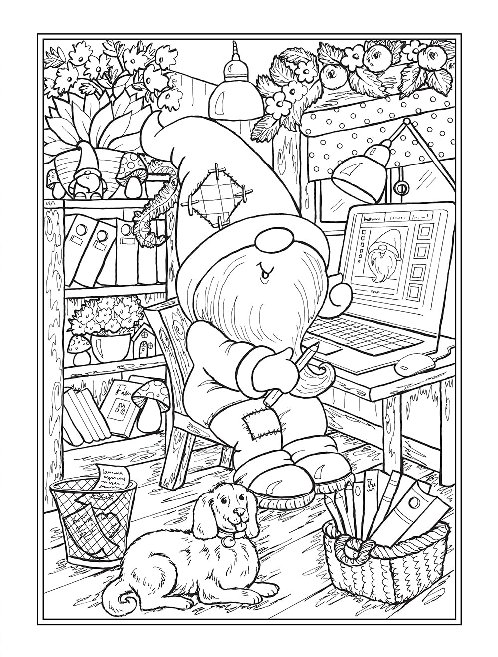 Gnomes At Home Coloring Book by Goodridge. Teresa 9780486854205_7