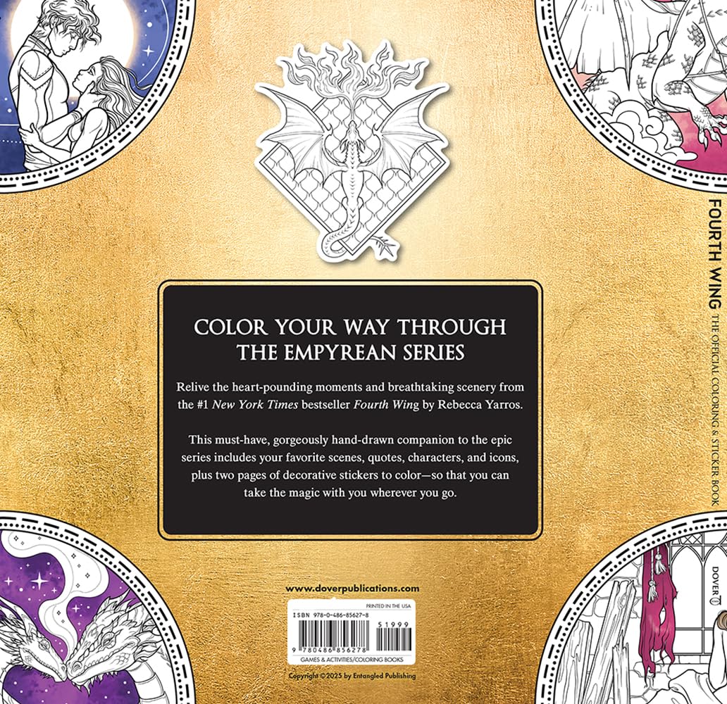 Fourth Wing: The Official Coloring & Sticker Book by Fenwick. Lydia 9780486856278_1