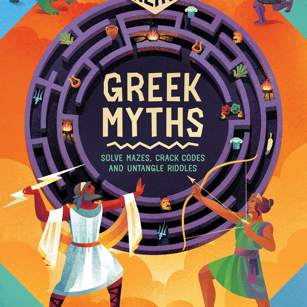 Greek Myths: Solve Mazes, Crack Codes and Untangle Riddles by Ard. Cath, Illustrated by Surducan. M 20 9780500653678