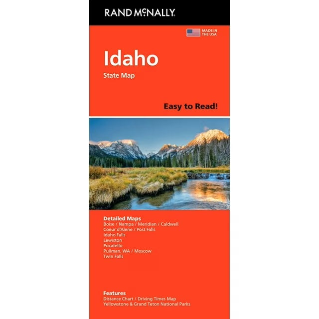 Idaho State Map Easy To Read Folded - Rand Mcnally 9780528028564