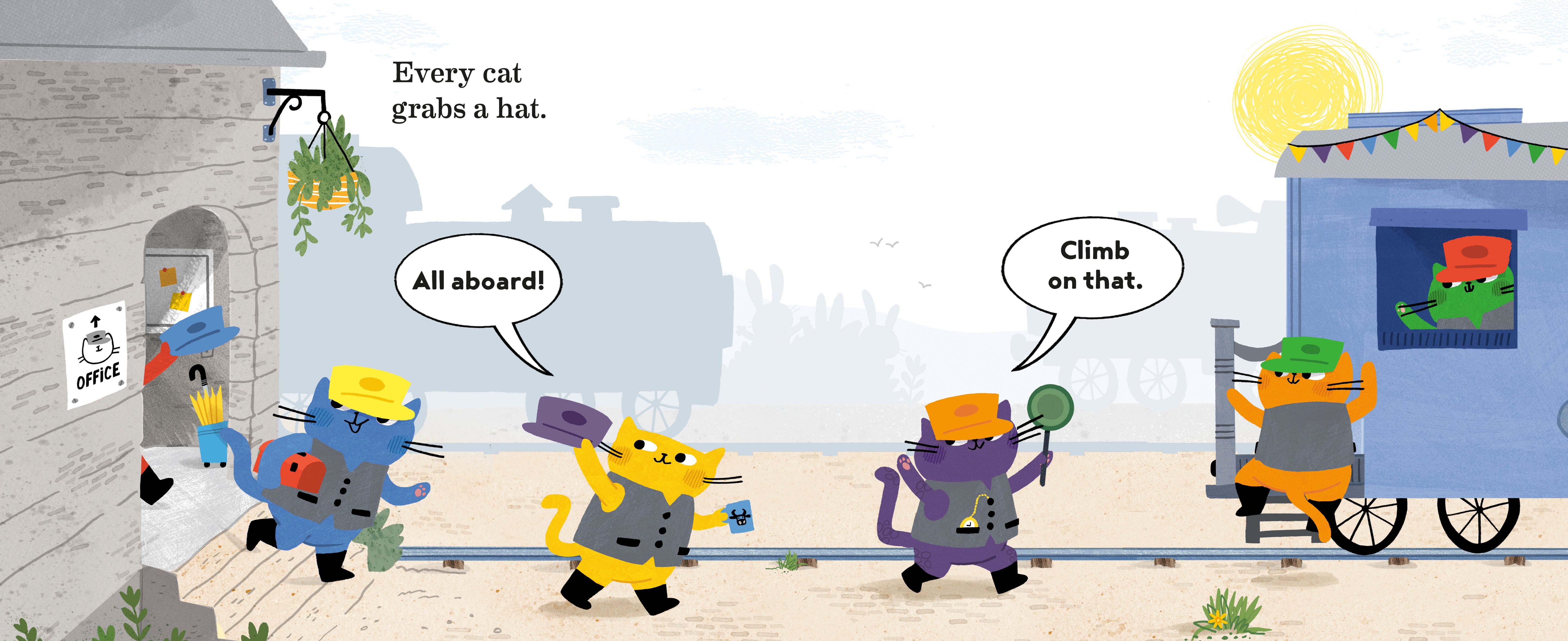 Cats in Conductor Hats: A Train Adventure by Bardhan-Quallen. Sudipta, Illustrated by Hernandez. L 20 9780593706879_1