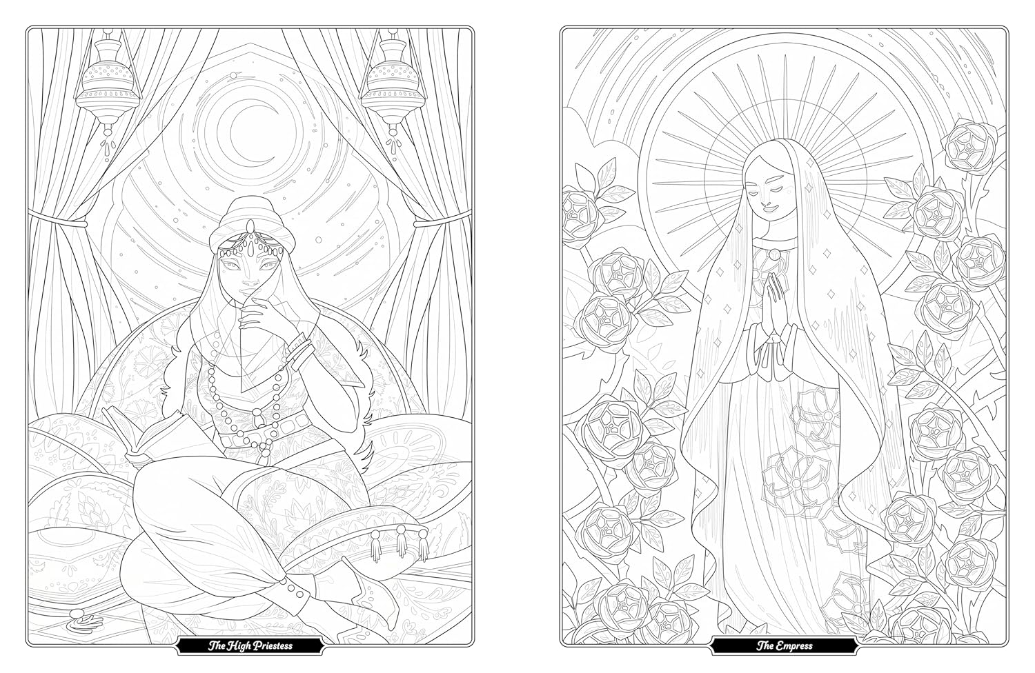 Tarot Of The Divine Coloring Book by Yoshitani. Yoshi 9780593836835_1