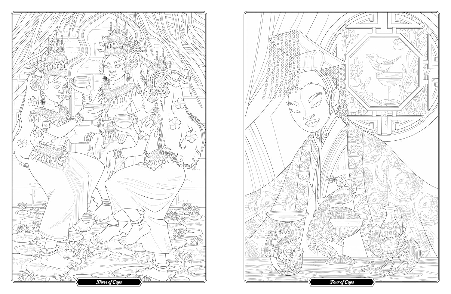 Tarot Of The Divine Coloring Book by Yoshitani. Yoshi 9780593836835_2