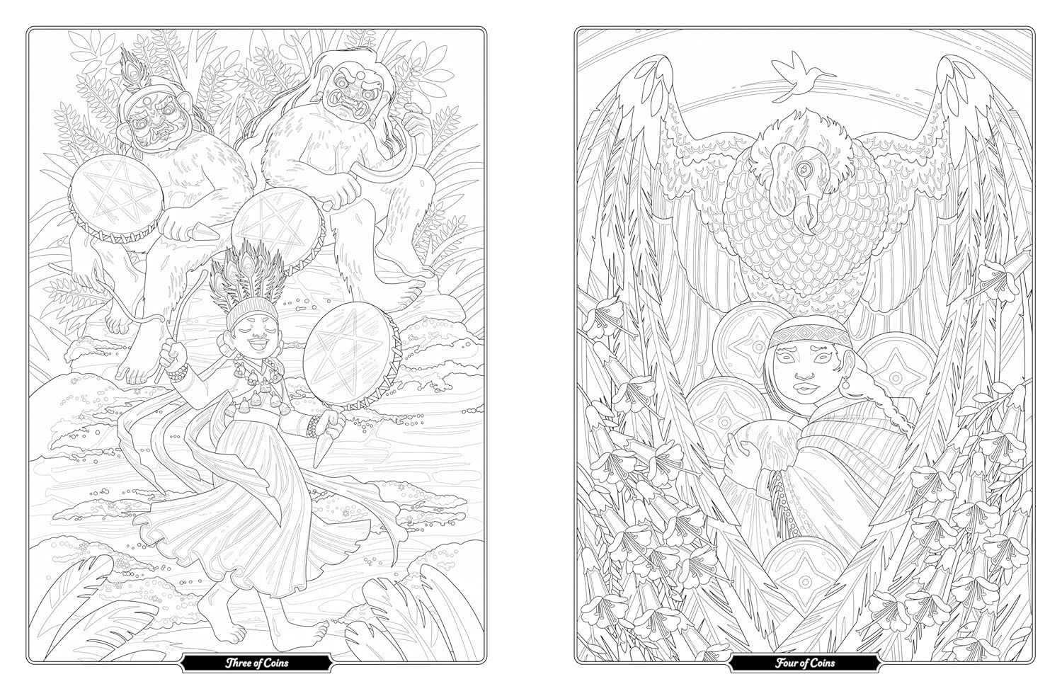 Tarot Of The Divine Coloring Book by Yoshitani. Yoshi 9780593836835_3