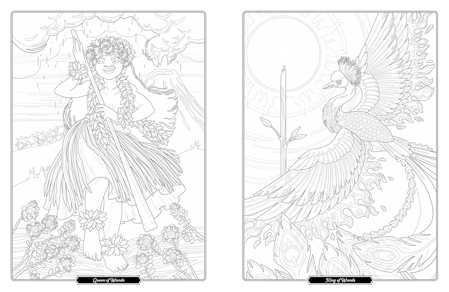 Tarot Of The Divine Coloring Book by Yoshitani. Yoshi 9780593836835_4