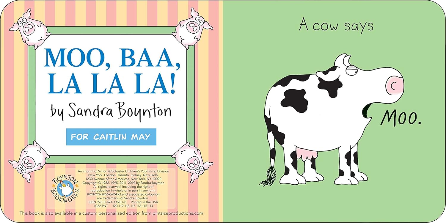 Moo, Baa, La La La! by Boynton, Sandra 9780671449018_1