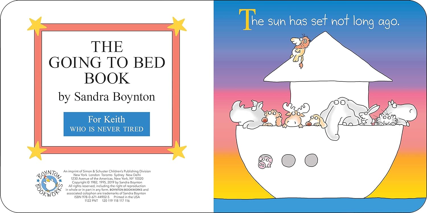 The Going To Bed Book by Boynton. Sandra 9780671449025_2
