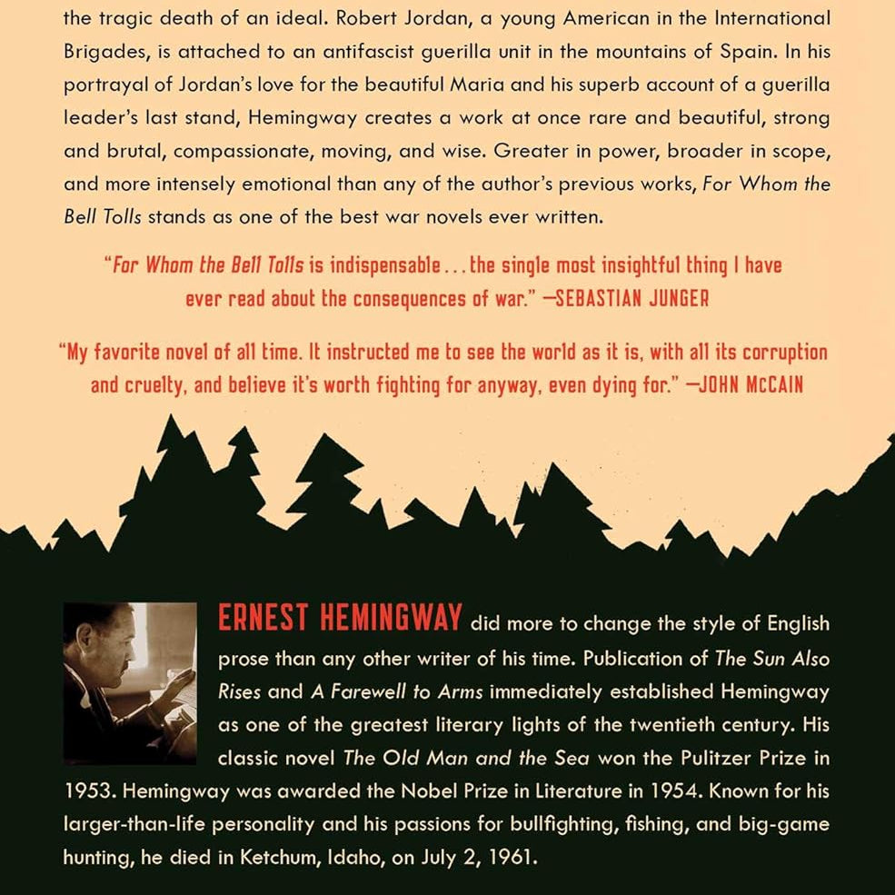 For Whom The Bell Tolls by Hemingway. Ernest 9780684803357_1