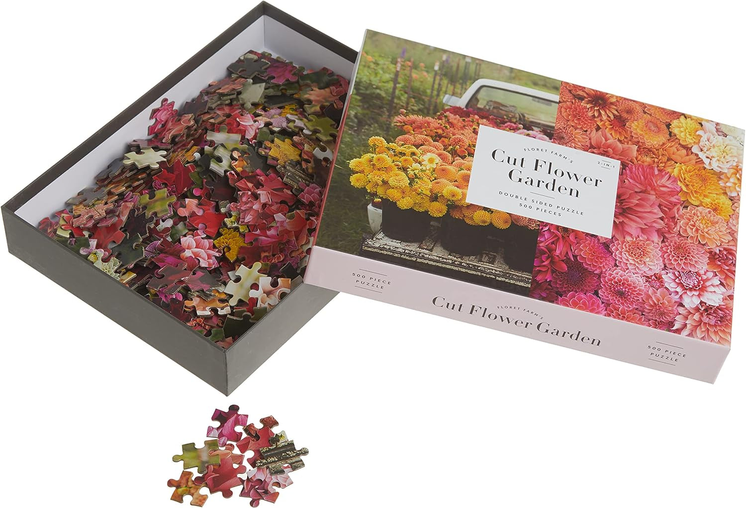 Floret Farms's Cut Flow Garden 2-Side 500 Piece Jigsaw Puzzle by Mcmenemy. Sarah 9780735355293_2