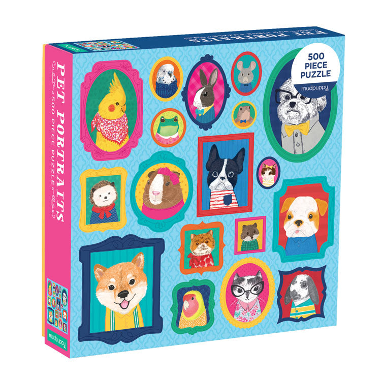 Pet Portraits 500 Piece Jigsaw Puzzle by Mudpuppy 9780735355835_1