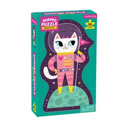 Space Cat 50 Piece Shaped Character Jigsaw Puzzle - Black. Allison 80 9780735357204