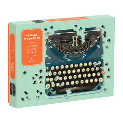 Vintage Typewriter 750 Piece Shaped Puzzle - Galison ; Phat Dog Vintage 9780735357464_2e322dc9-1ca2-4812-aaf5-a03fdcd62446
