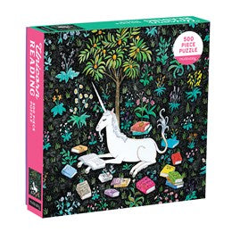 Unicorn Reading 500 Piece Family Jigsaw Puzzle by Mudpuppy 9780735357914