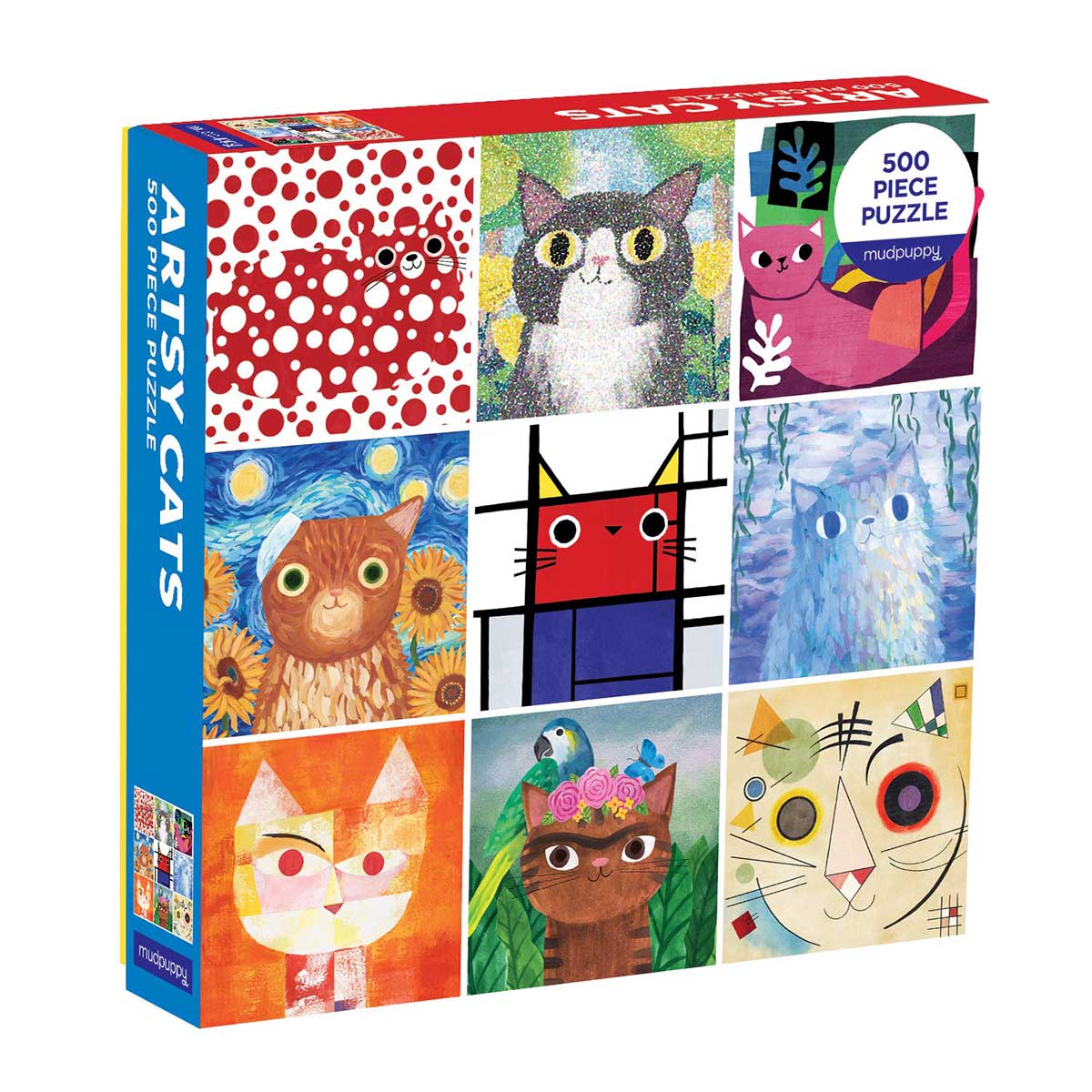 Artsy Cats 500 Piece Jigsaw Puzzle - Mudpuppy 9780735361072_1