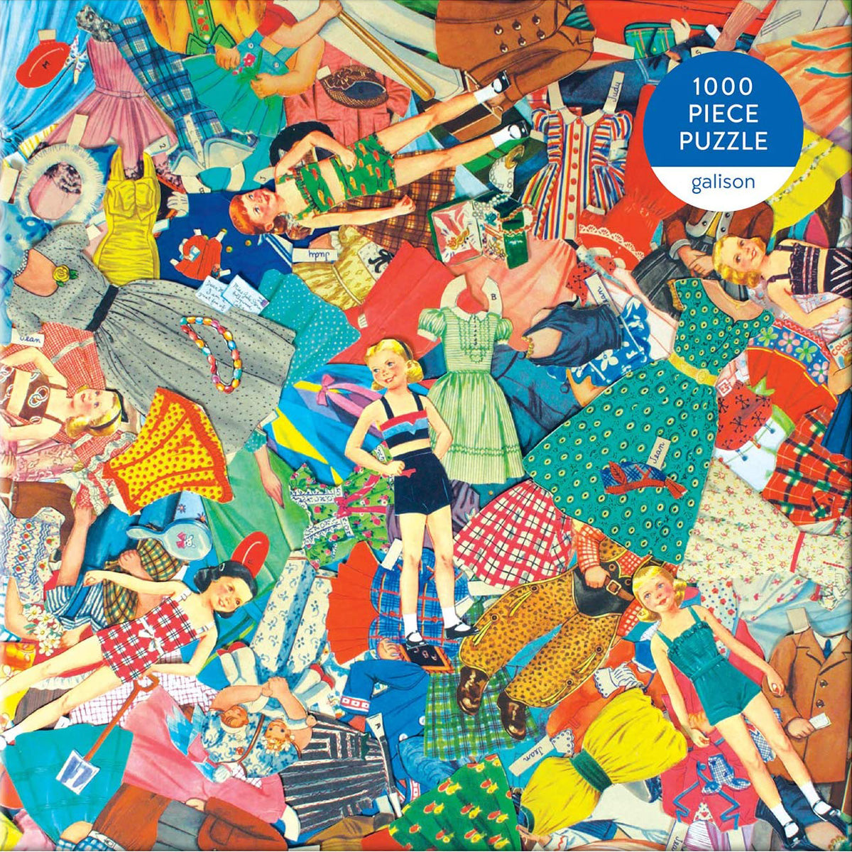 Vintage Paper Dolls 1000 Piece Puzzle In Square Box - Galison 9780735362642
