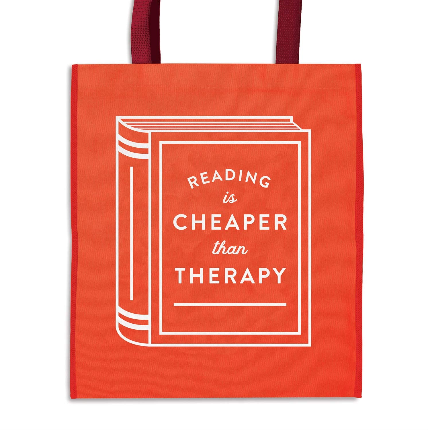 Reading Is Cheaper Than Therapy Reusable Shopping Bag from Galison 50 9780735365339