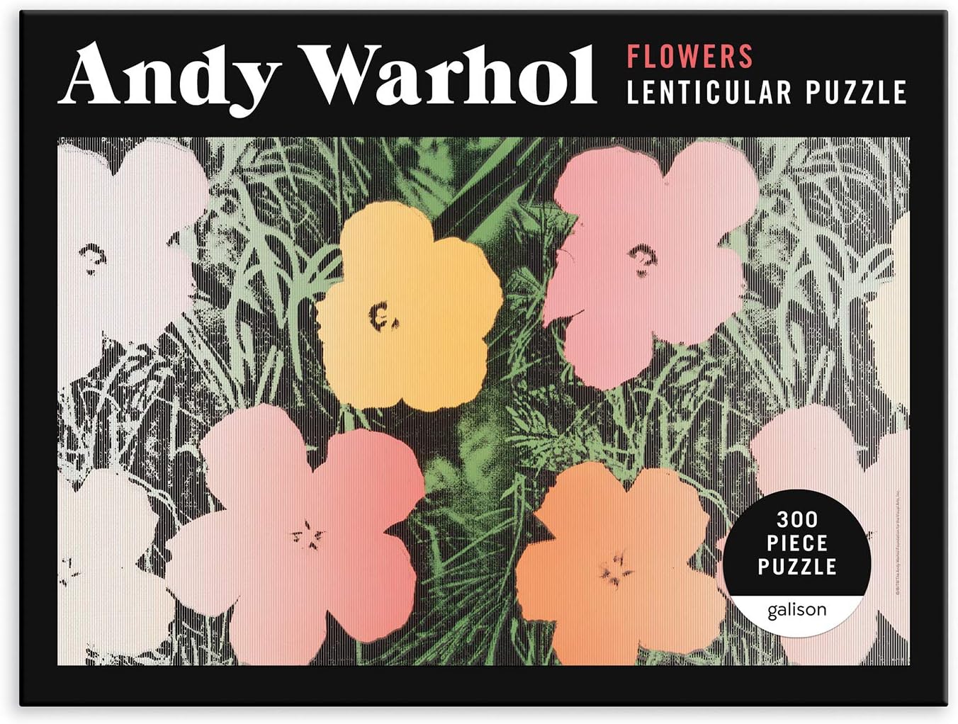 Andy Warhol Flowers 300 Piece Lenticular Puzzle - Warhol. Andy 9780735366909_4