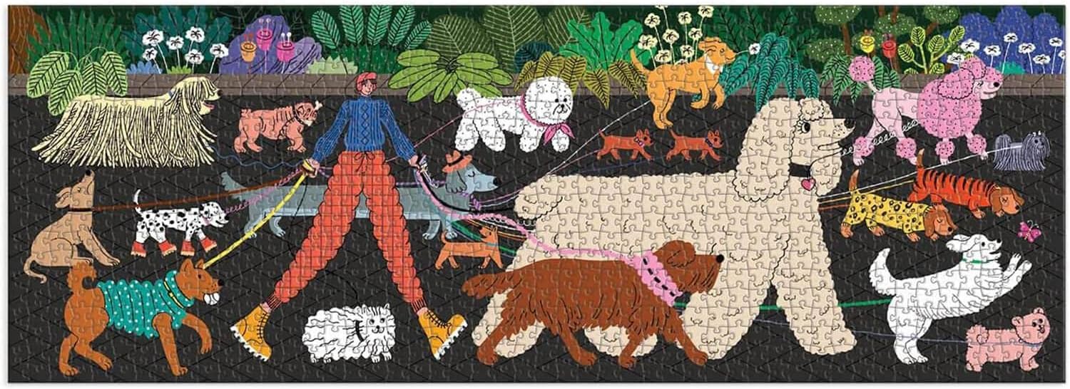 Dog Walk 1000 Piece Panoramic Jigsaw Puzzle by Chung. Hye Jin 9780735369528_1