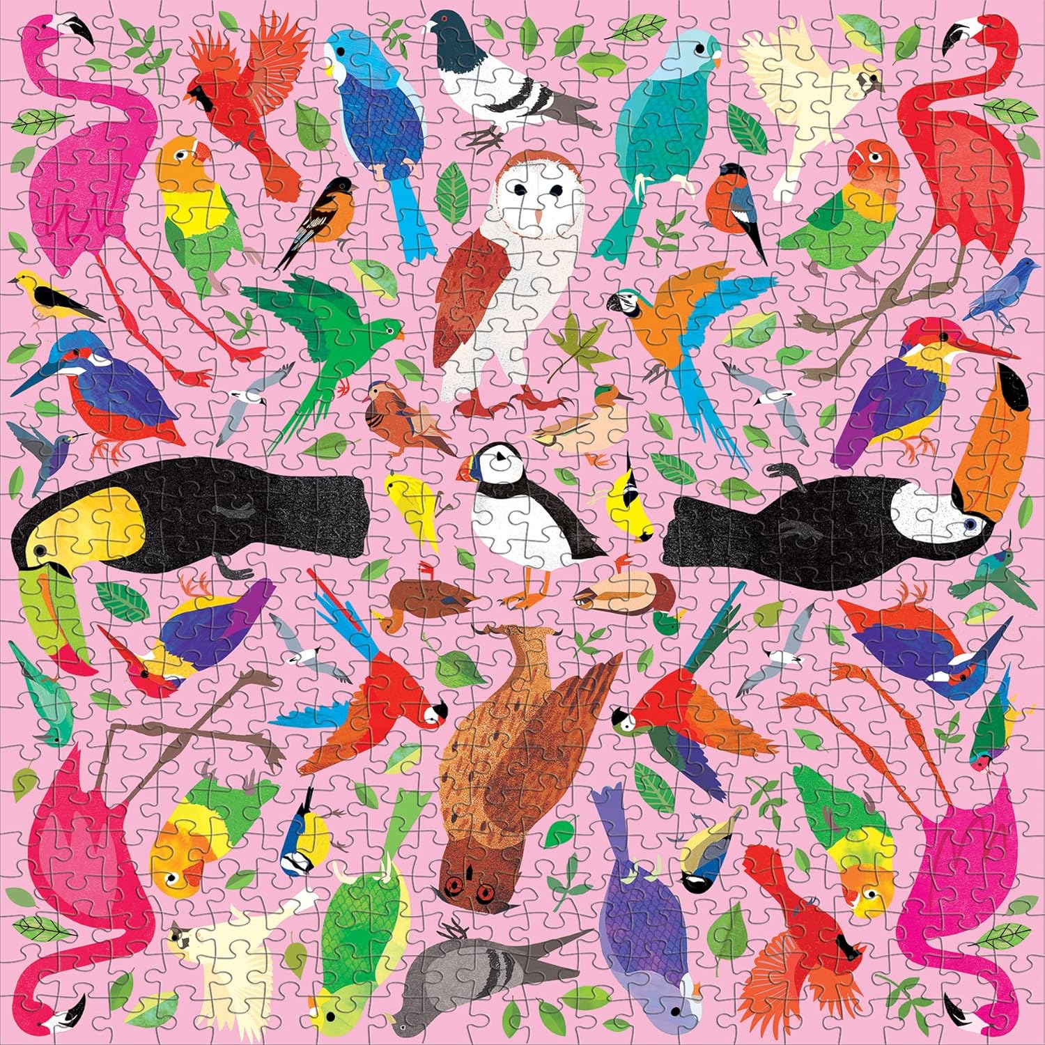 Kaleido-Birds 500 Piece Family Puzzle - Mudpuppy 9780735369733_2