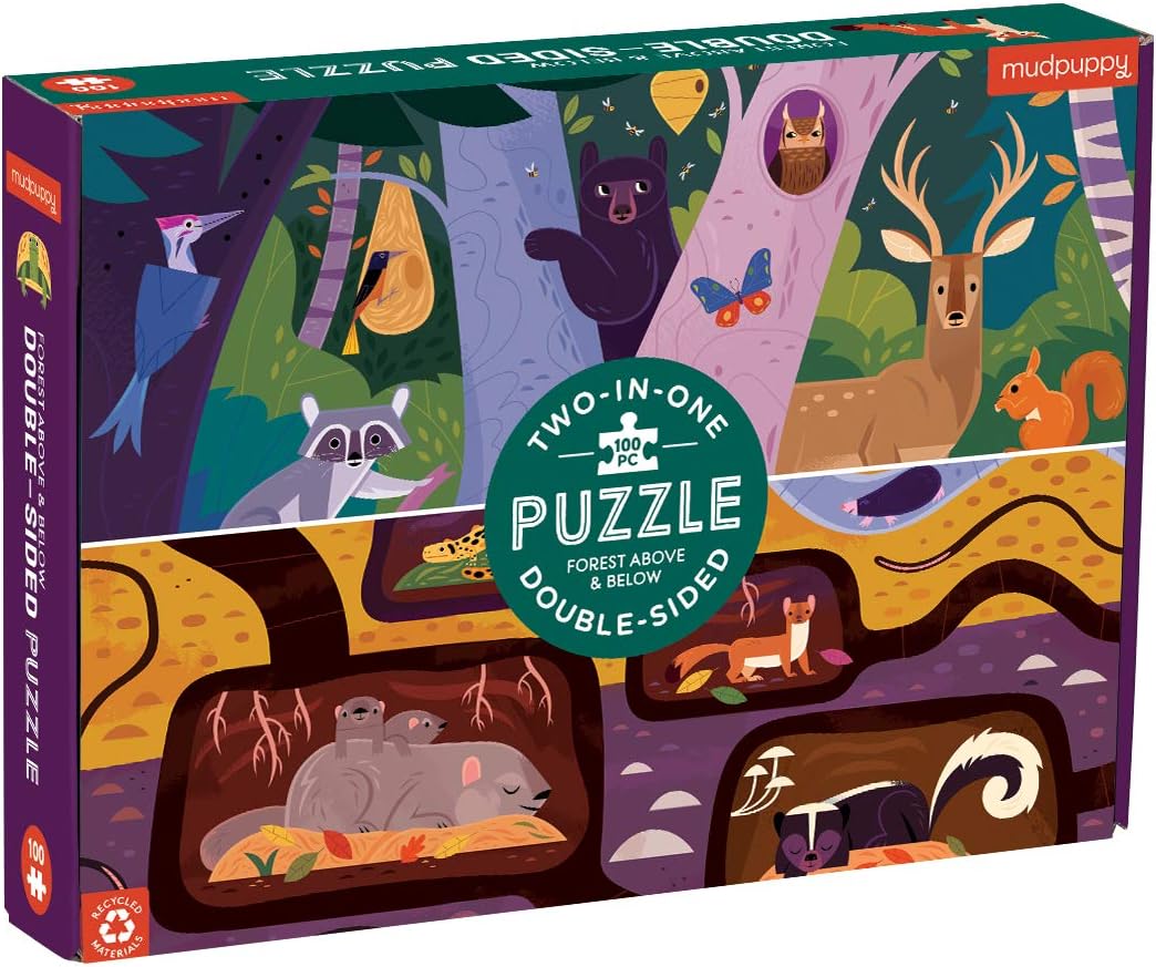 Forest Above & Below 100 Piece Double-Sided Jigsaw Puzzle - Vidal. Alexander 80 9780735370371