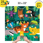 Rainforest 25 Piece Floor Puzzle With Shaped Pieces - Mudpuppy 80 9780735372450_1