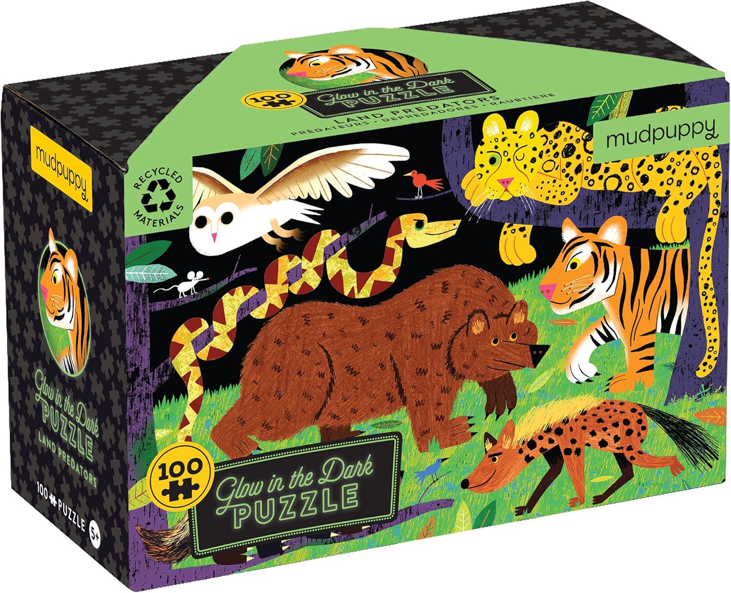 Land Predators 100 Piece Glow In The Dark Jigsaw Puzzle - Mudpuppy 80 9780735372566_a639e69c-5202-42cd-b506-be87cb0f817c