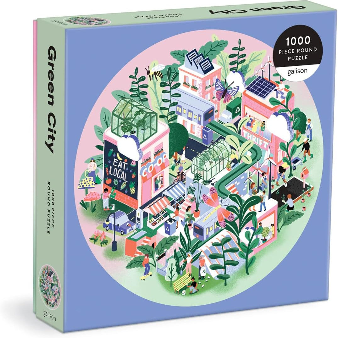 Green City 1000 Piece Round Jigsaw Puzzle - Robertson. Bethany 9780735373266