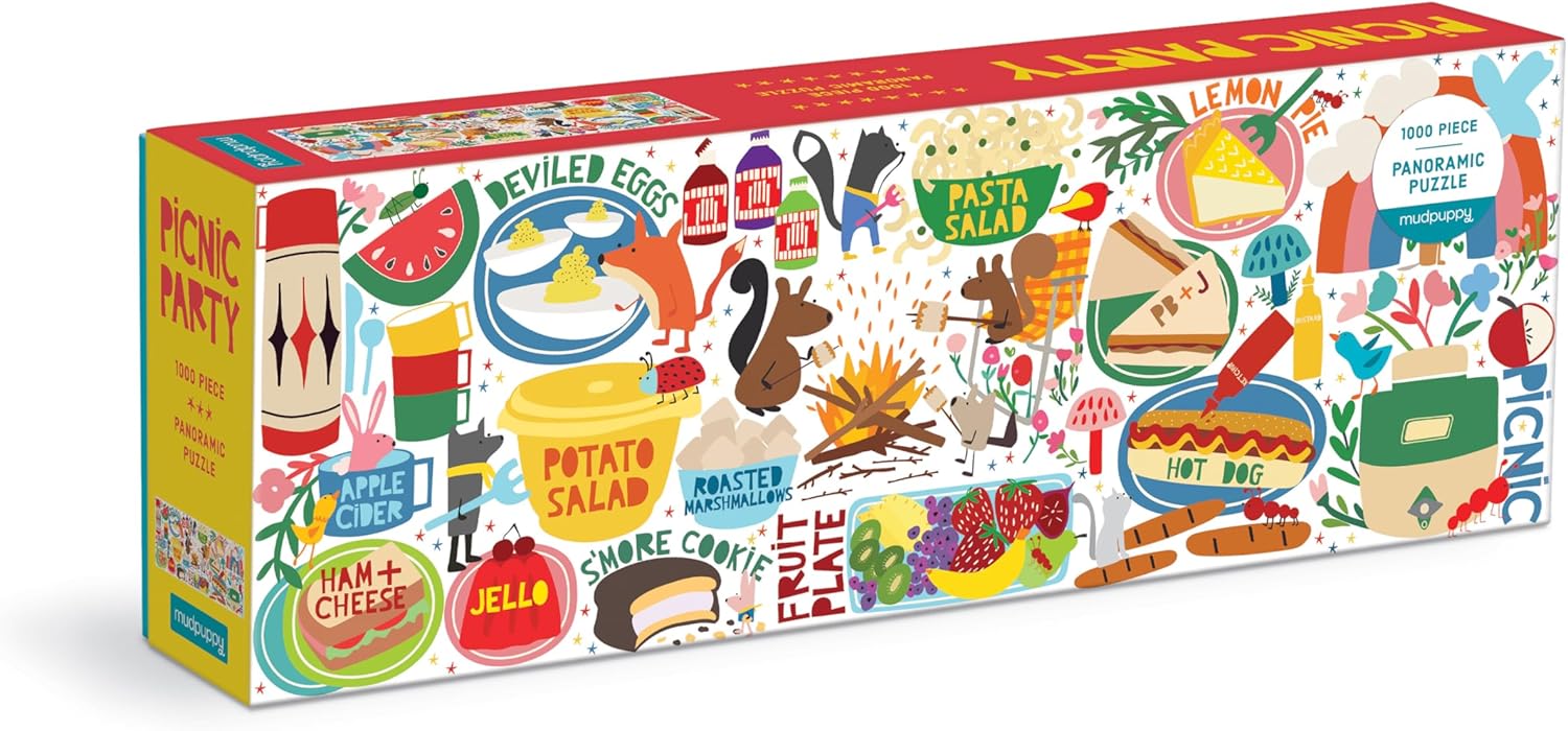 Picnic Party 1000 Piece Panoramic Jigsaw Puzzle - Mcnulty. Loo 9780735374843