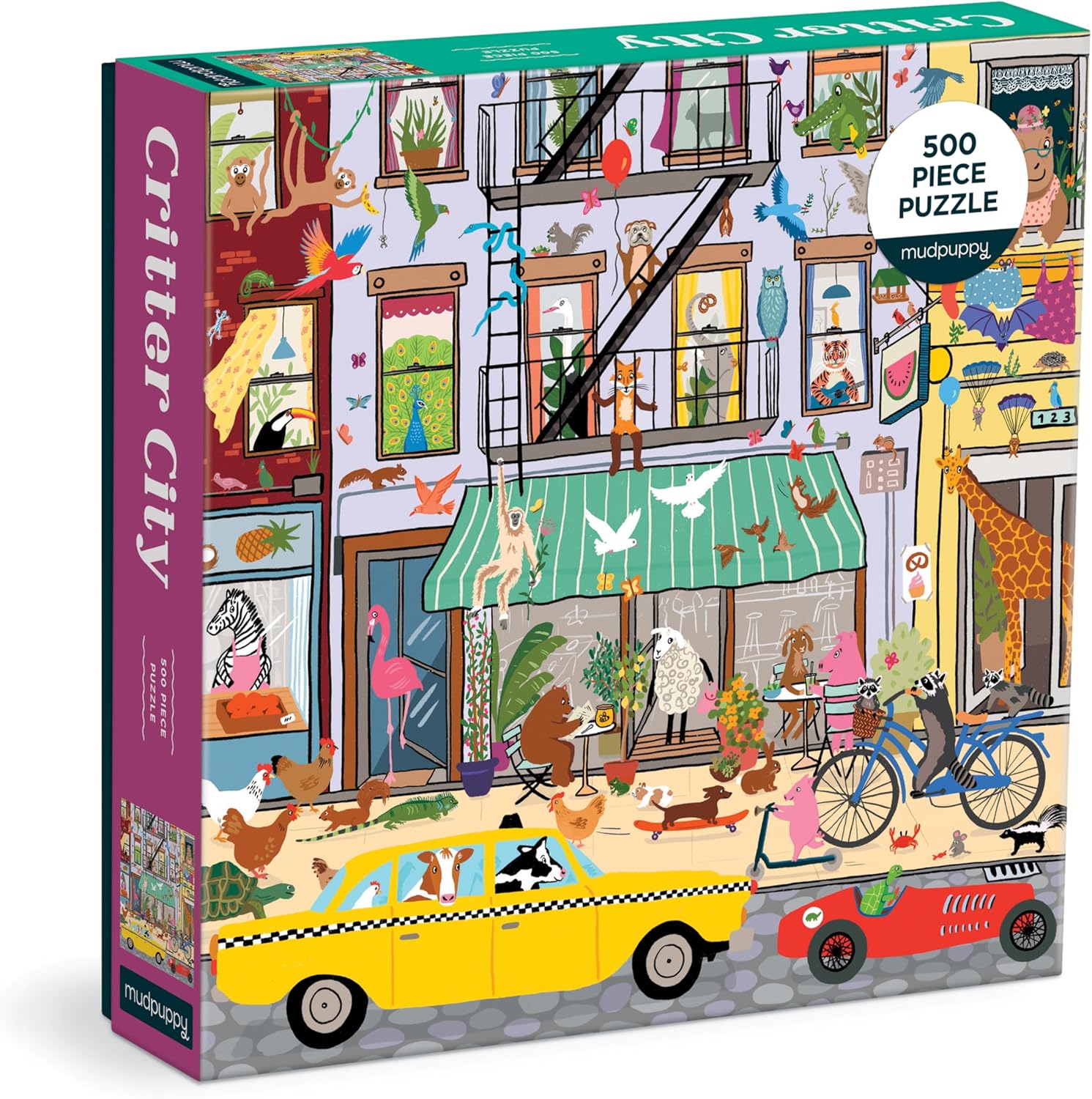 Critter City 500 Piece Family Jigsaw Puzzle by Riebensahm. Anja 9780735375253