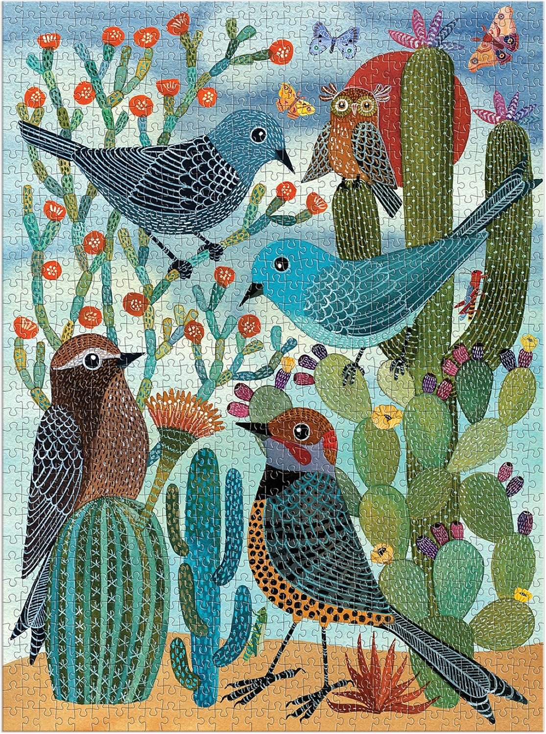 Desert Avian Friends 1000 Piece Jigsaw Puzzle - Zlatkis. Geninne 9780735375307_1