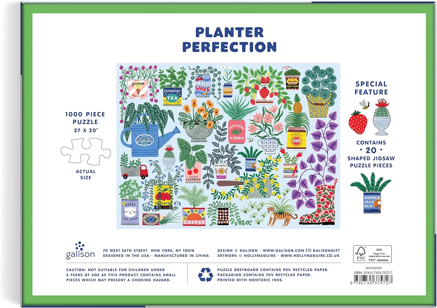 Planter Perfection 1000 Piece Jigsaw Puzzle With Shaped Pieces - Maguire. Holly 9780735375727_1