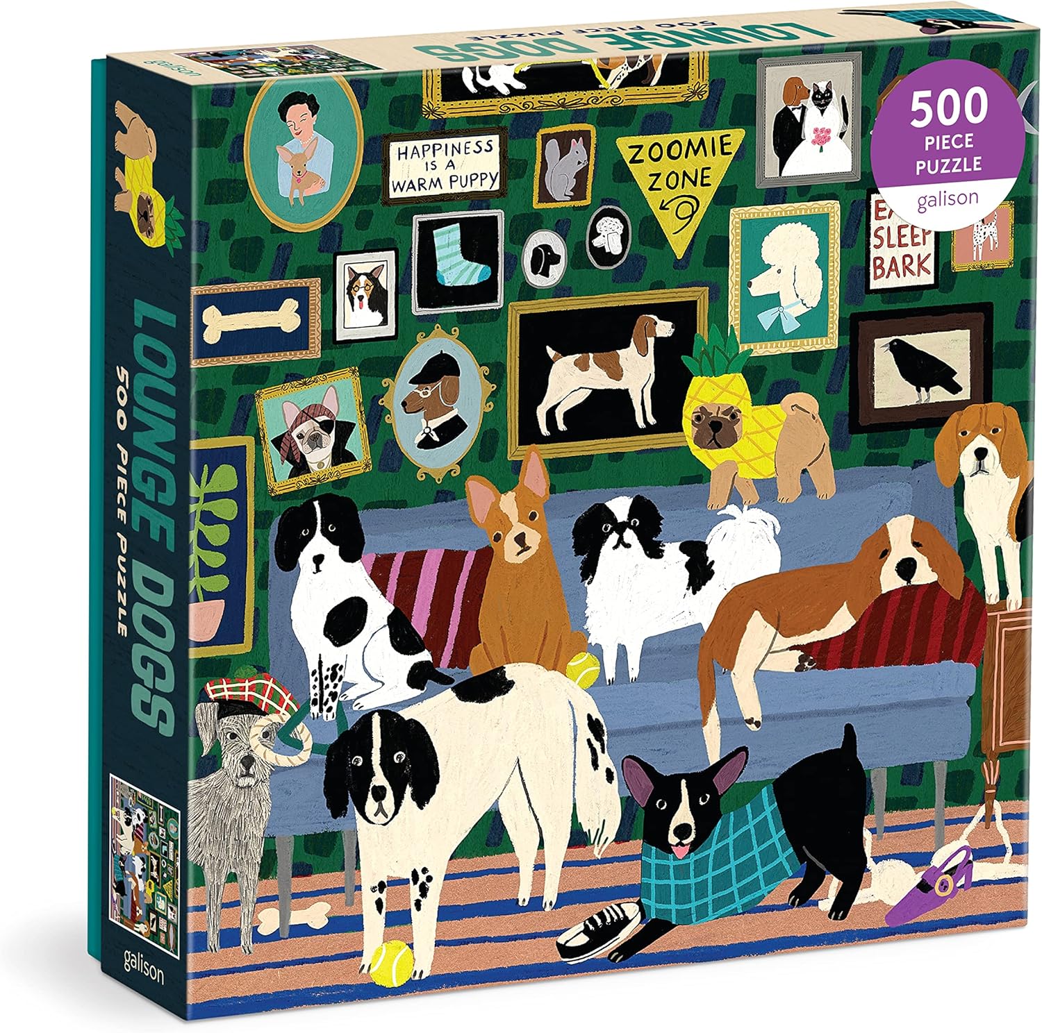 Lounge Dogs 500 Piece Jigsaw Puzzle - Galison; Bentley. Anne 9780735375758