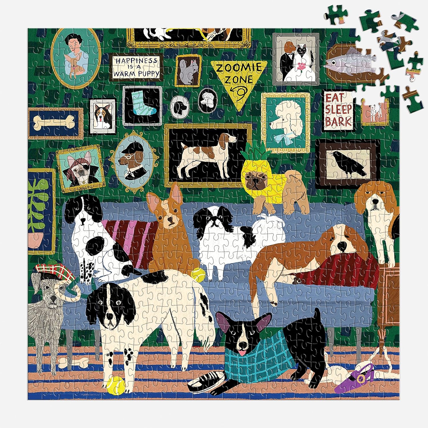 Lounge Dogs 500 Piece Jigsaw Puzzle - Galison; Bentley. Anne 9780735375758_5