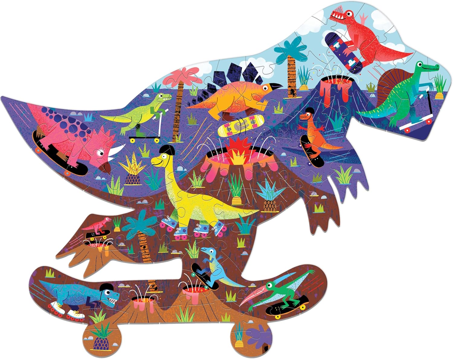 Jurrasic Skatepark 75 Piece Shaped Scene Puzzle - Hodgson. Rob 80 9780735376496_1_52fdf58d-ce2d-453e-a0fd-7f6e30b47444
