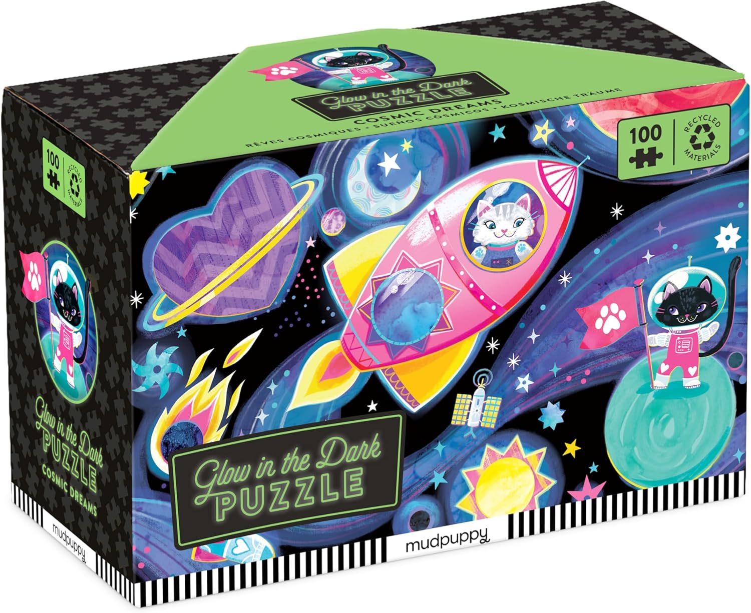 Cosmic Dreams 100 Piece Glow In The Dark Puzzle - Wood. Katie 80 9780735376526_f4b5963a-966c-40b9-a218-35ae27ac2b3f