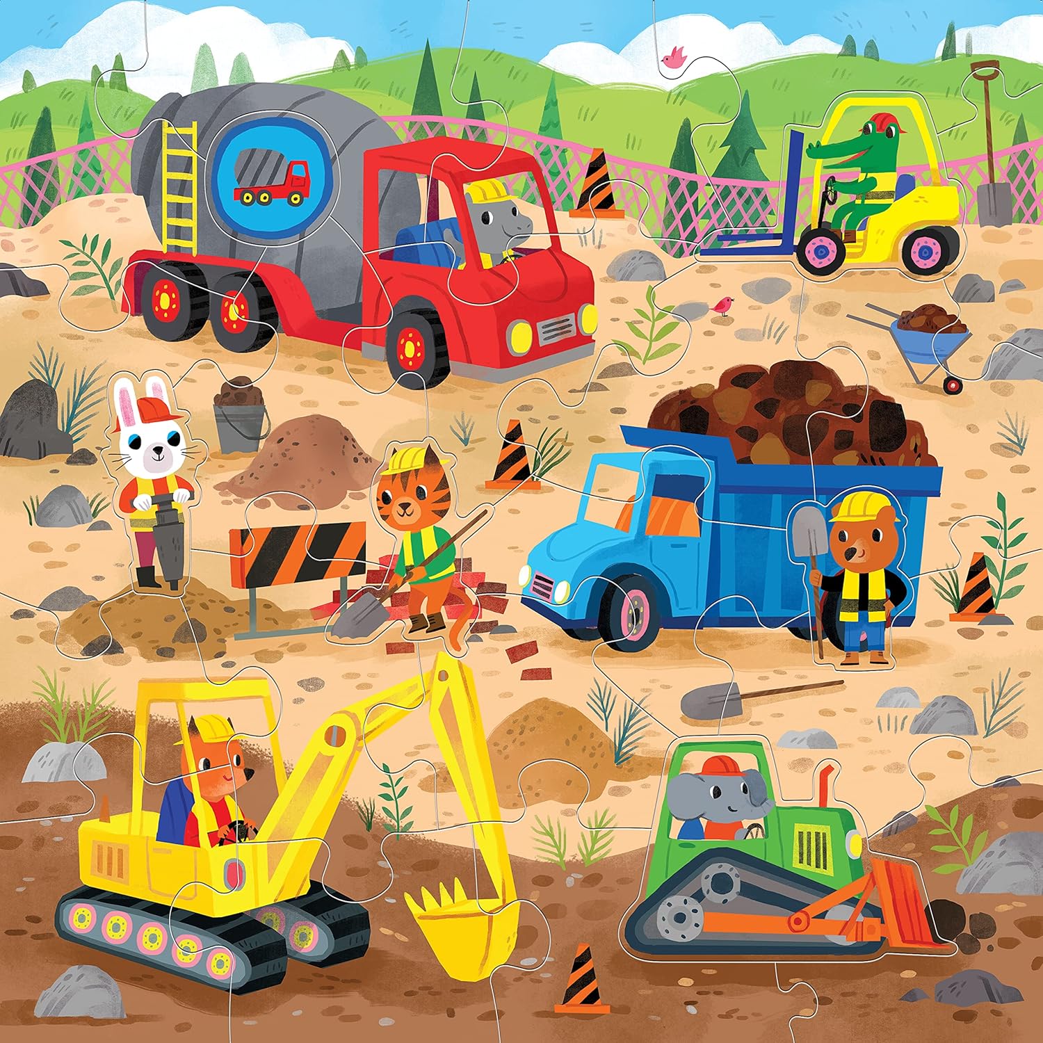 Construction Site 25 Piece Floor Puzzle W/ Shaped Pieces - Selbert. Kathryn 80 9780735376915_c5528644-77d6-4e08-adc1-9c1114782e17