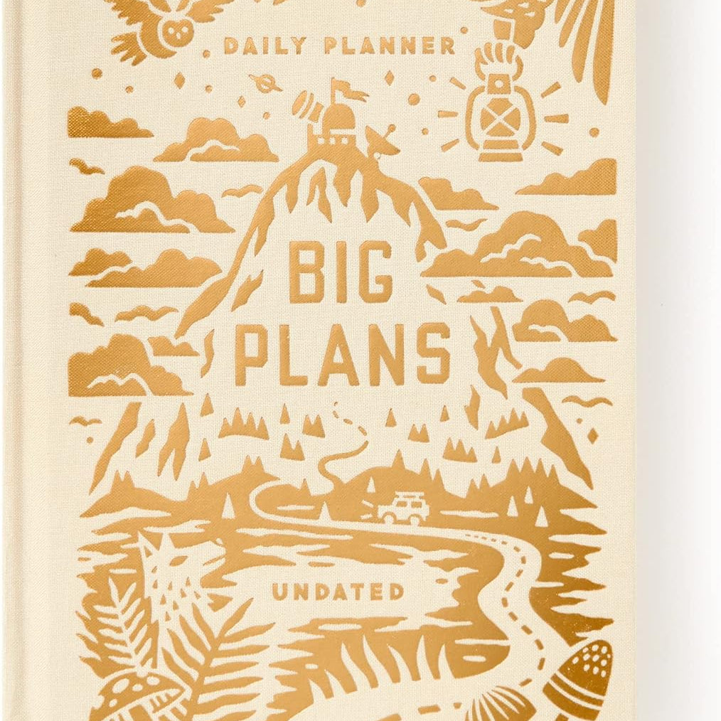 Big Plans Undated Standard Planner - Brass Monkey; Galison 9780735377110