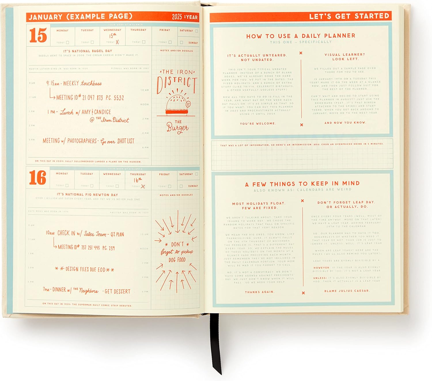 Big Plans Undated Standard Planner - Brass Monkey; Galison 9780735377110_1