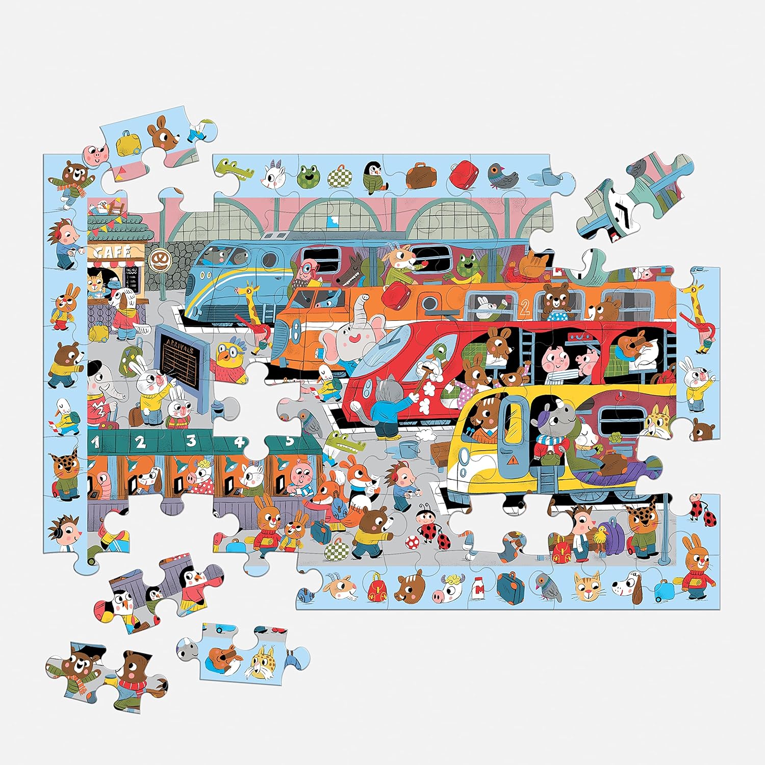 All Aboard! Train Station 64 Pc Search & Find Jigsaw Puzzle - Neradova. Maria 80 9780735377448_1_74cd5906-e87c-4467-b570-f28c8b795673