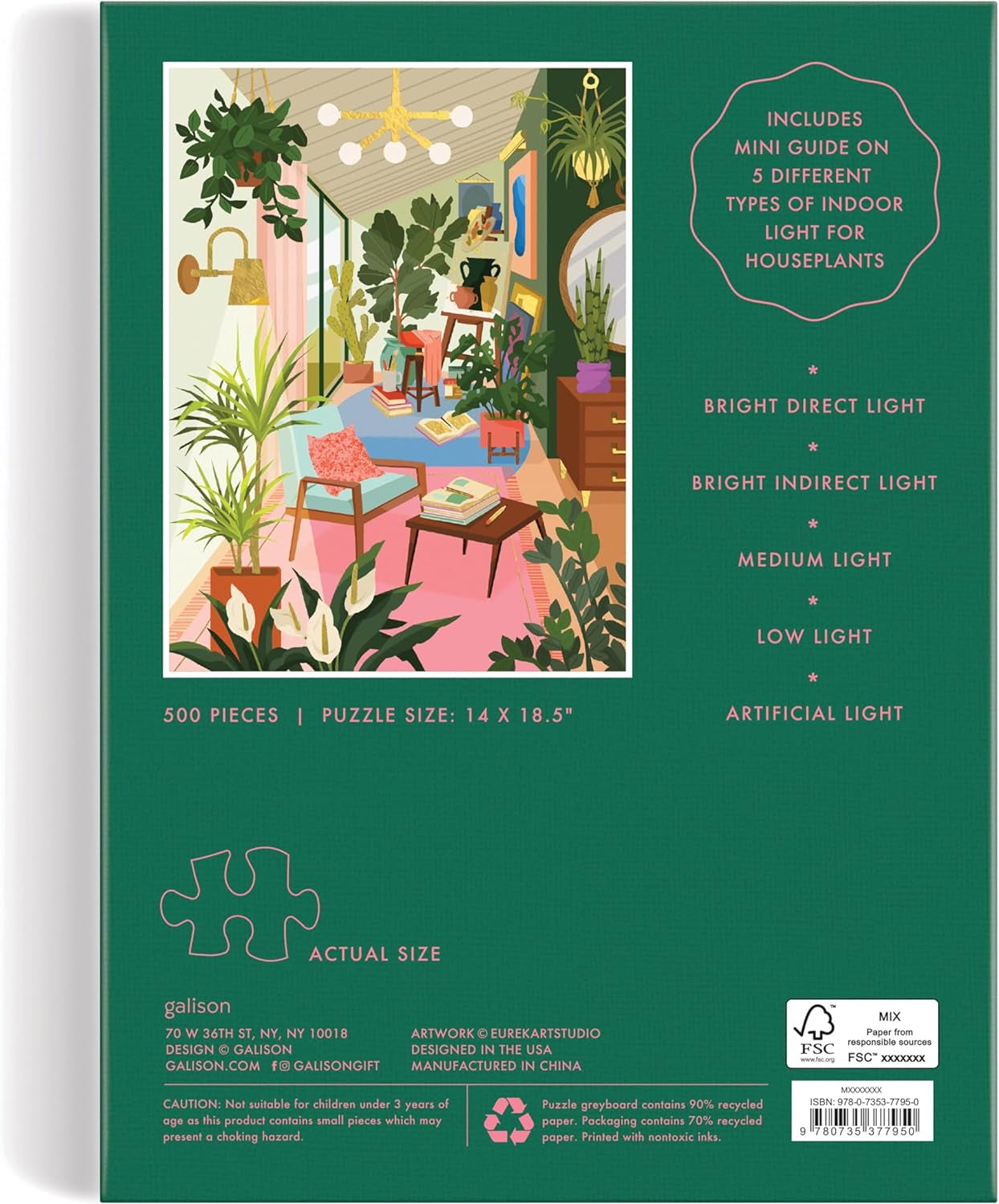 Lighting 101: Houseplants 500 Piece Book Puzzle - Erekartstudio 9780735377950_3