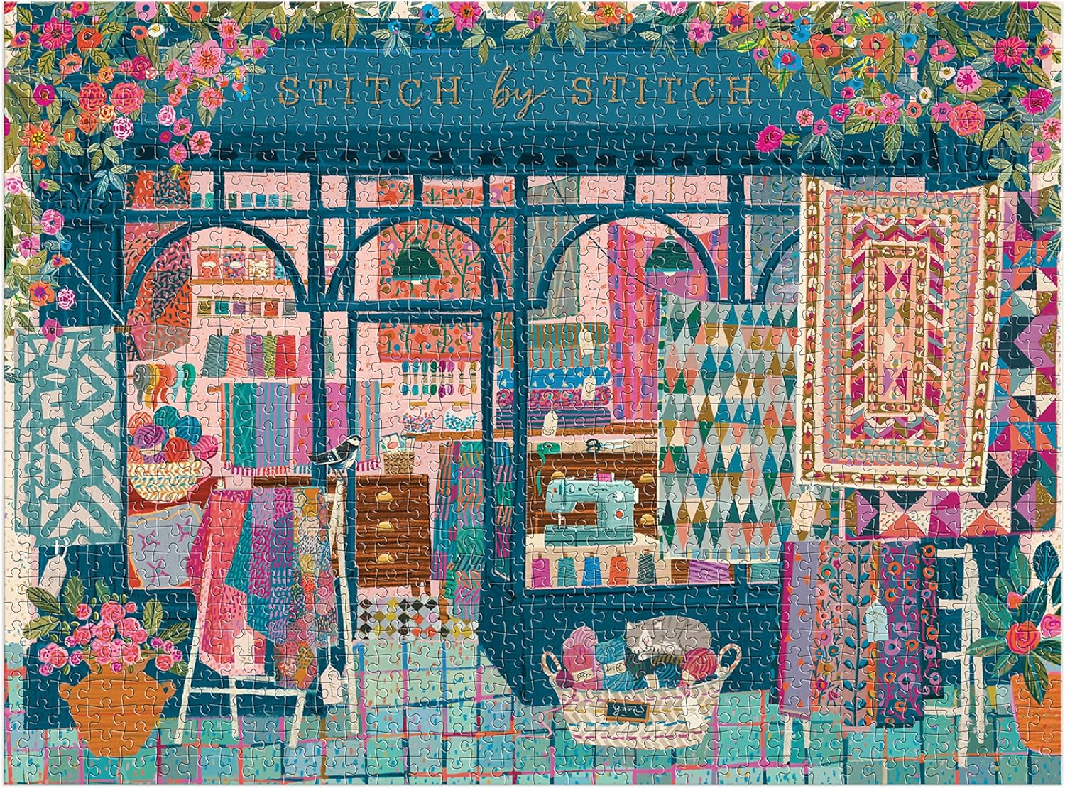 Stitch By Stitch 1000 Piece Jigsaw Puzzle by Ball. Victoria 9780735378452_2