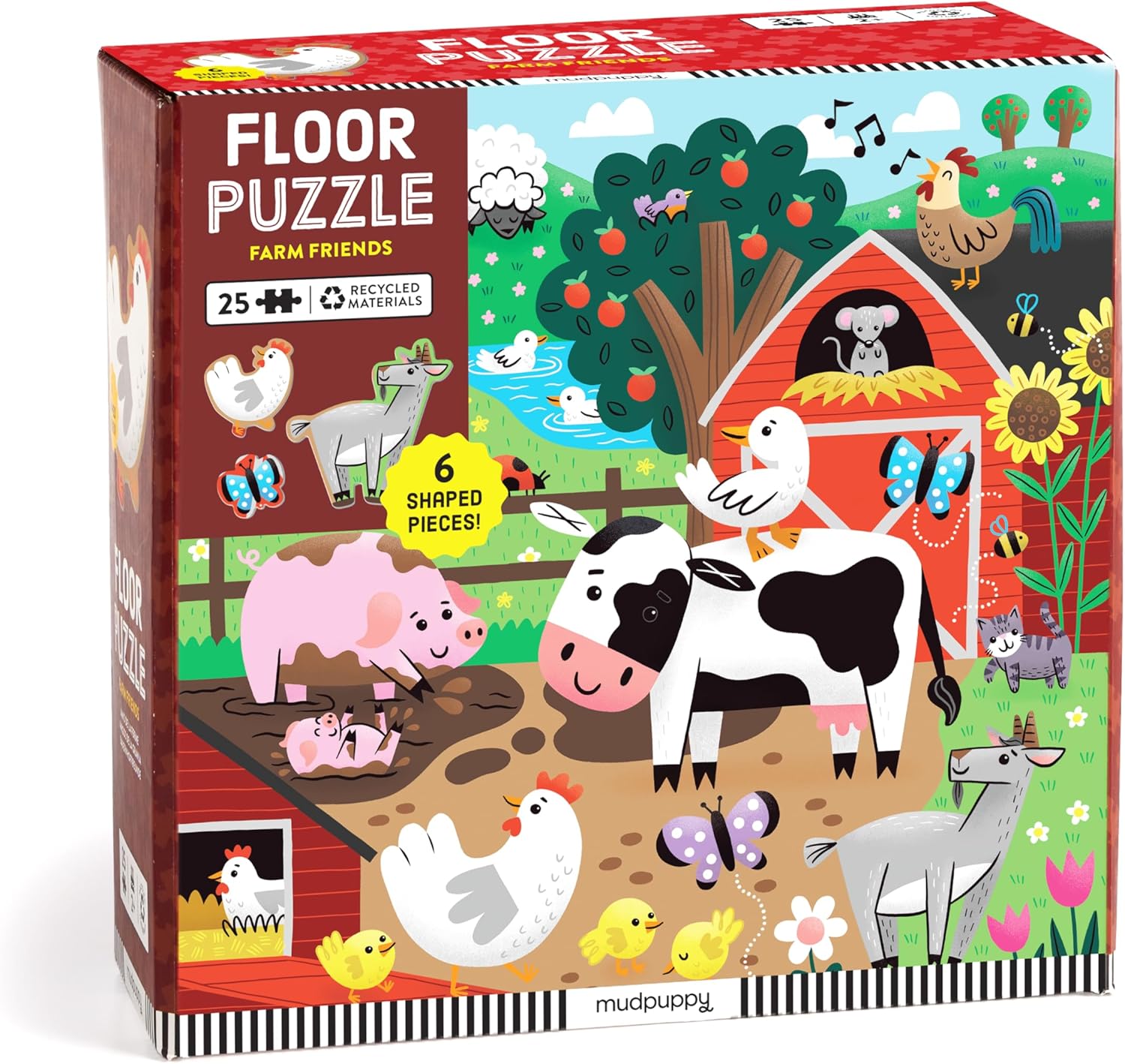 Farm Friends 25 Piece Floor Puzzle W/ Shaped Pieces - Balsley. Emily 80 9780735378636