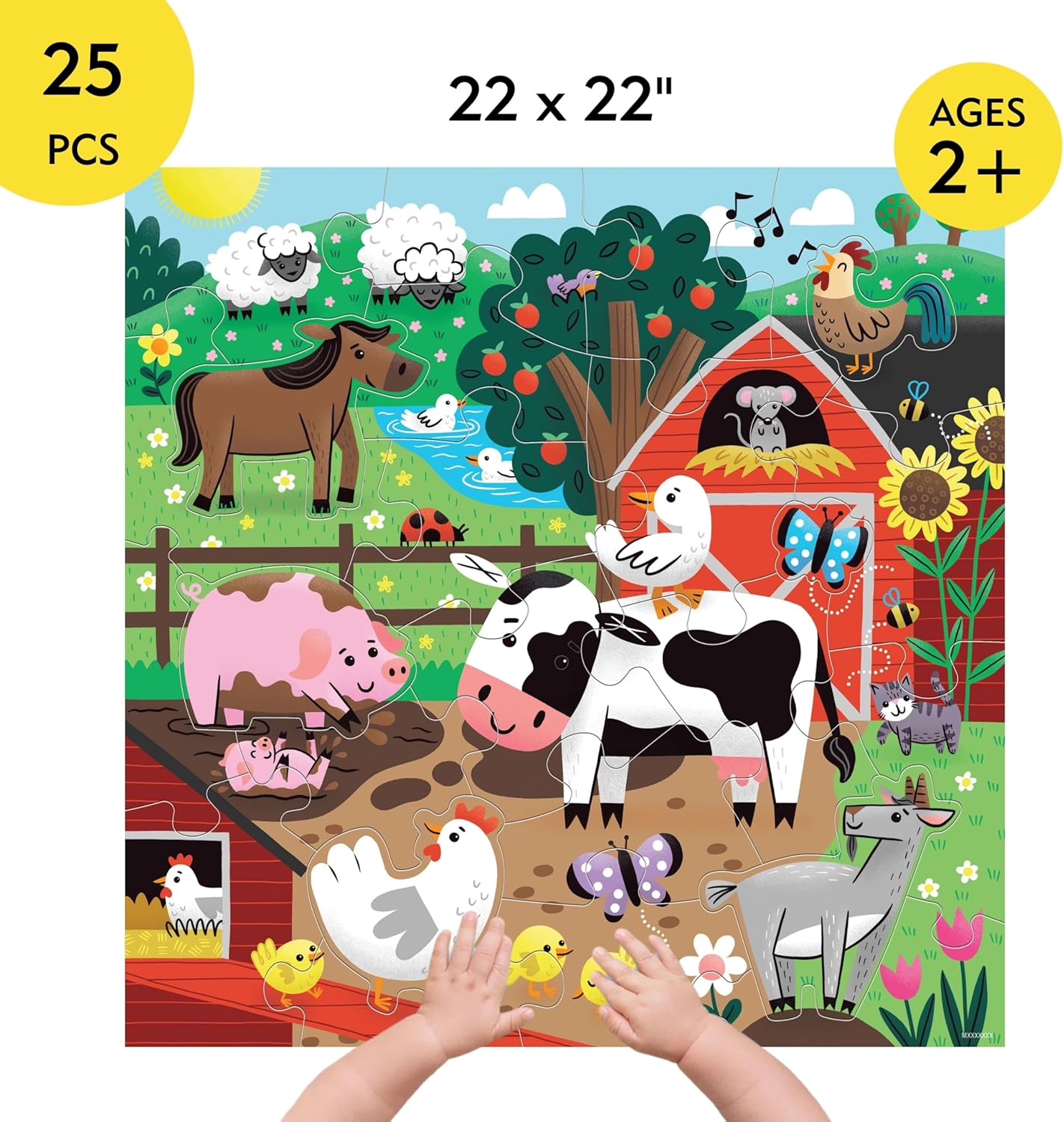 Farm Friends 25 Piece Floor Puzzle W/ Shaped Pieces - Balsley. Emily 80 9780735378636_1