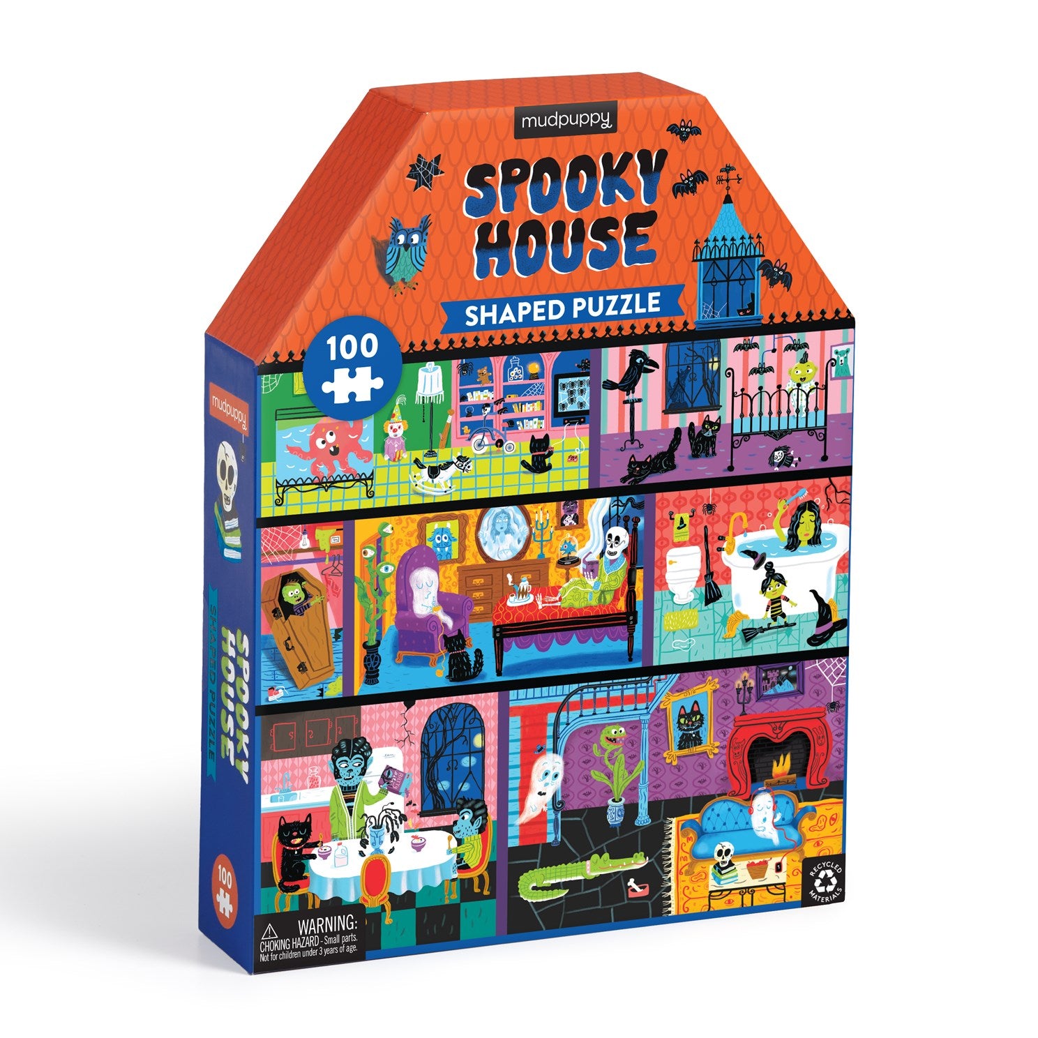 Spooky House 100-Piece House-Shaped Jigsaw Puzzle, Illustrated by Birdsong. Stephanie 80 9780735378896