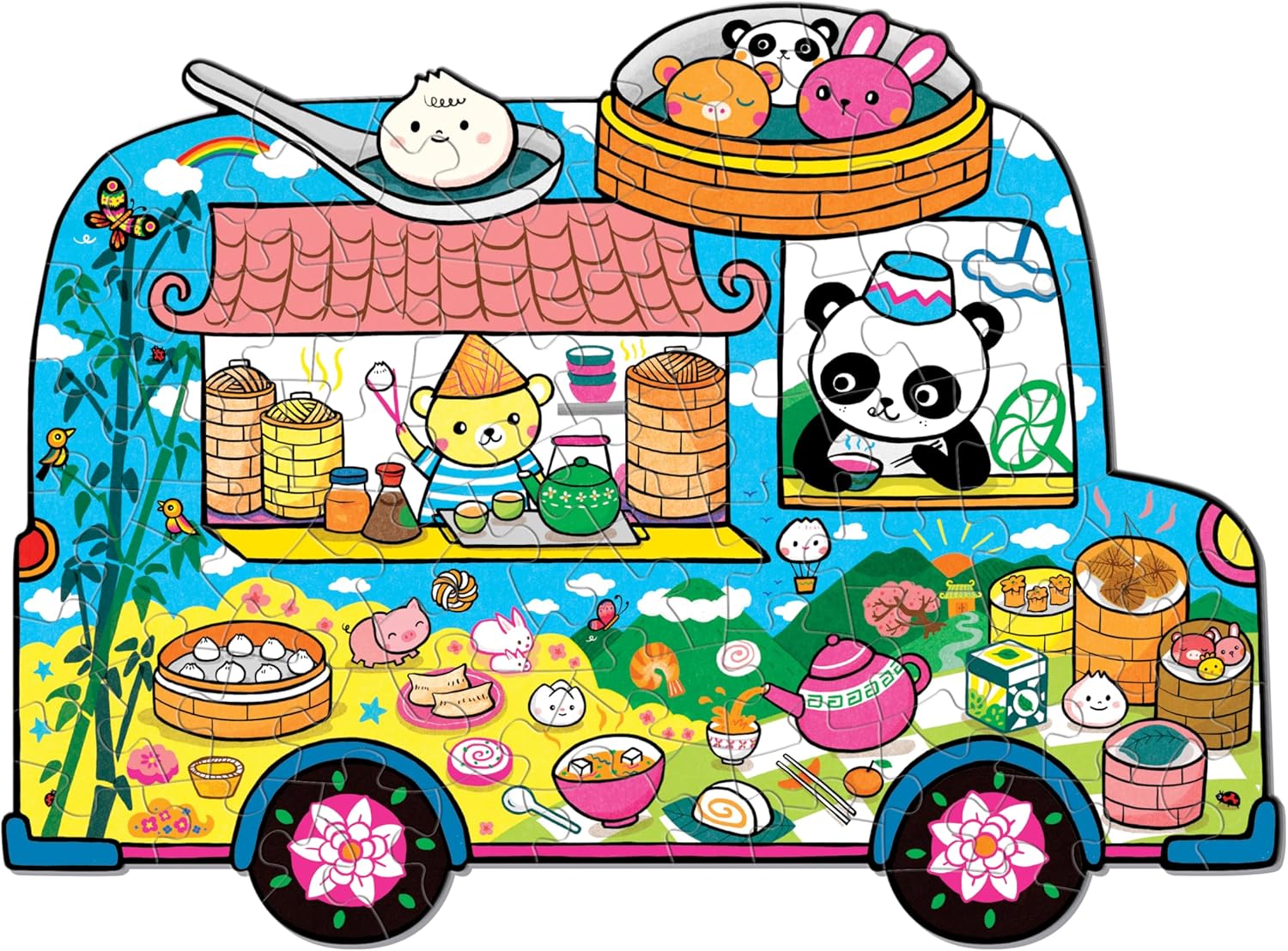 Dumpling Truck 75 Piece Shaped Scene Puzzle - Chen. Belinda 80 9780735378933_6